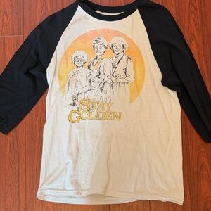 Golden Girls Stay Golden Women’s Raglan Shirt - Black and White